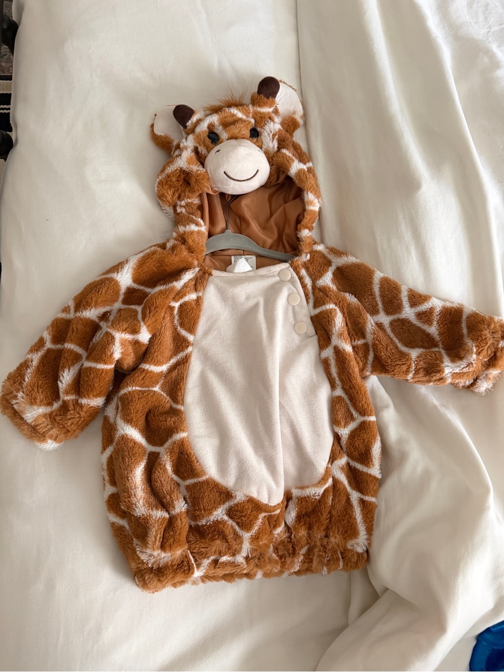 Target Giraffe Baby Hooded Onesie in Brown and Cream